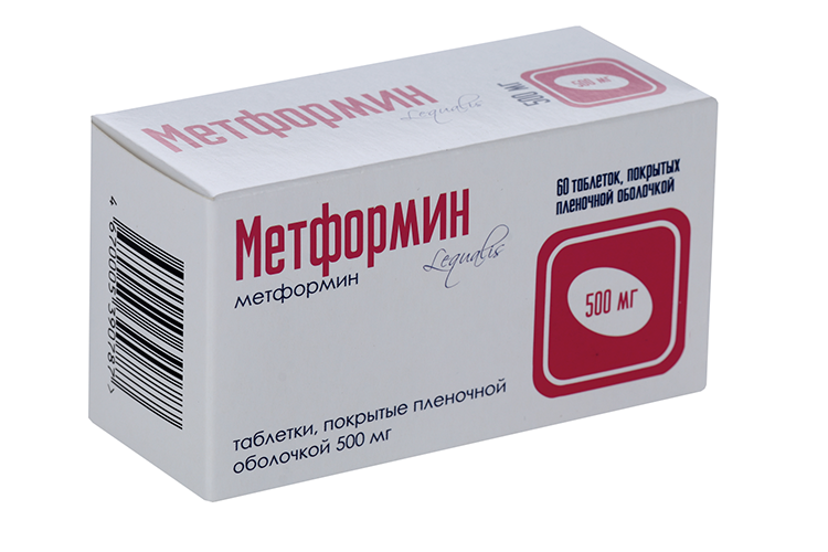 

Метформин 500 мг, 60 шт, таблетки покрытые пленочной оболочкой