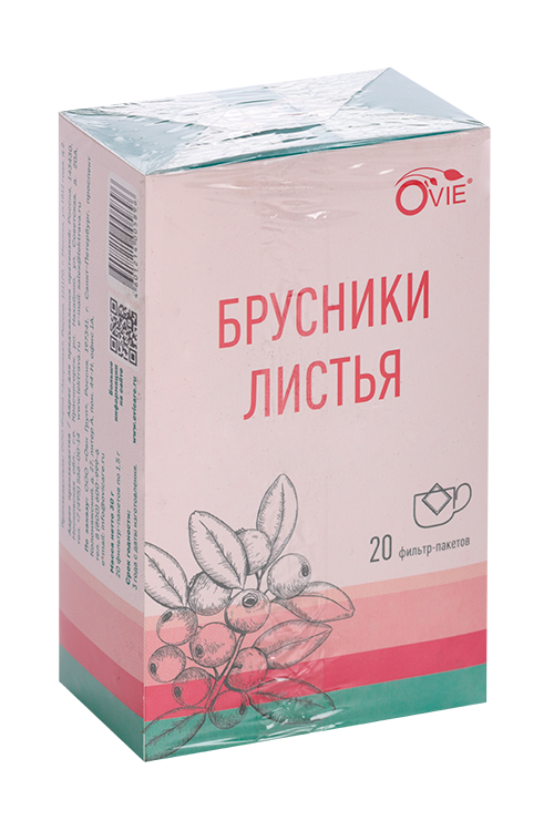 

Брусники листья Ovie, 1,5 г, 20 шт, ф/п