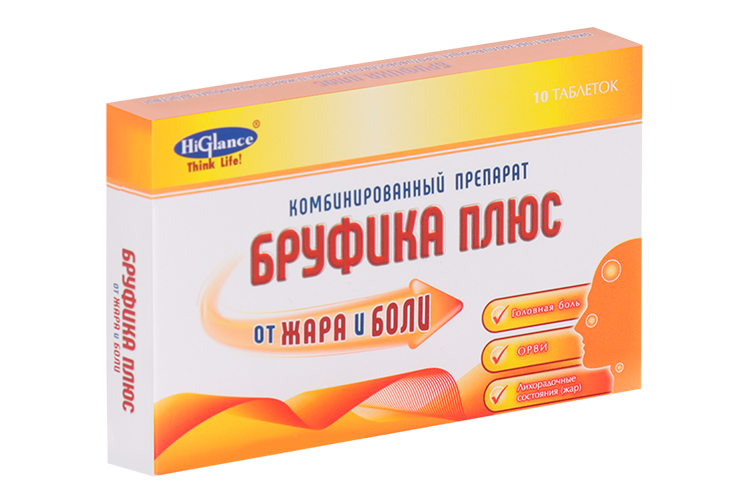 

Бруфика Плюс 400 мг+325 мг, 10 шт, таблетки
