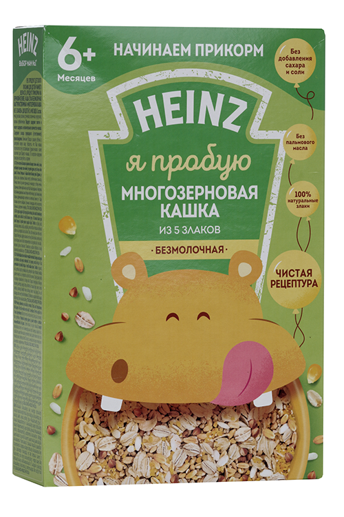 

Кашка Хайнц многозерновая 5 злаков, 180 г, сухая