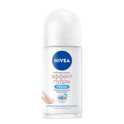 Дезодорант-антиперспирант NIVEA Fresh эффект пудры антибактериальный комплекс стик, 50 мл