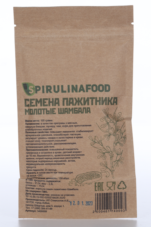 

Семена пажитника шамбала Spirulinafood, 100 г