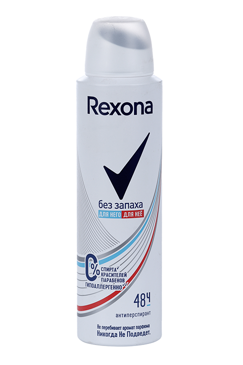 

Антиперспирант-спрей REXONA д/него/нее без запаха 48 ч, 150 мл