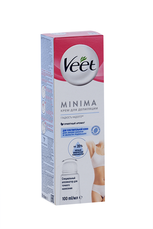 Крем VEET MINIMA д/депиляции д/чувствительной кожи д/линии бикини/области подмышек, 100 мл