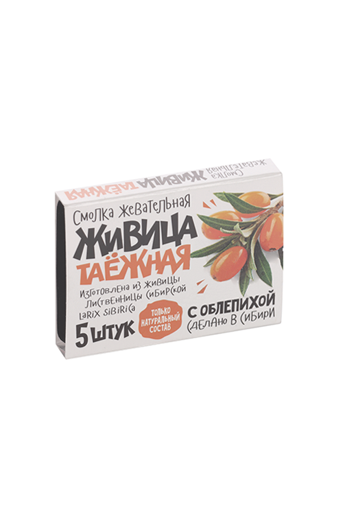 Смолка Живица Таежная с облепихой, 5 шт