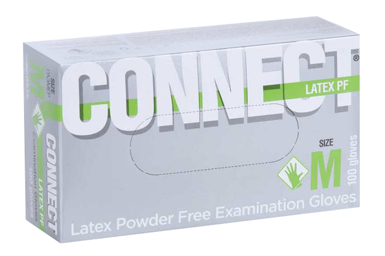 Перчатки смотр н/с Коннект латекс M, пара
