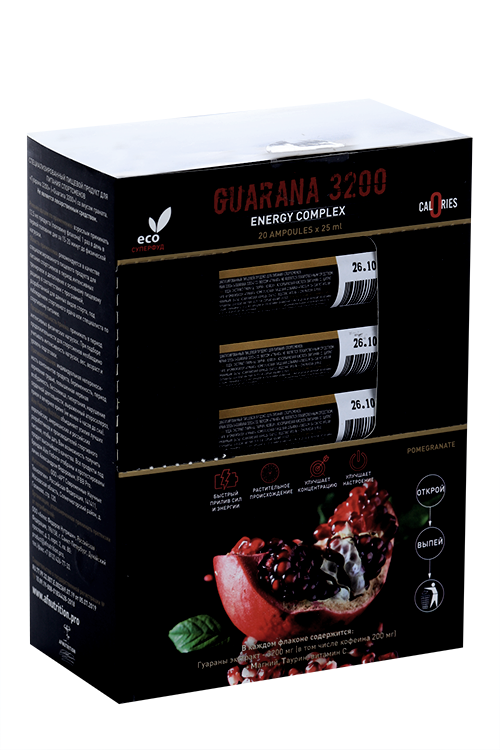 Guarana 3200 со вкусом граната, 25 мл, 20 шт