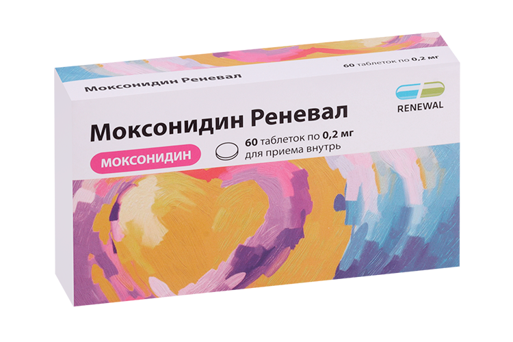 

Моксонидин Реневал 0.2 мг, 60 шт, таблетки покрытые пленочной оболочкой