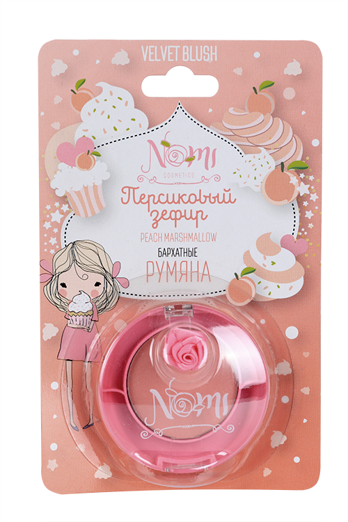 

Румяна Nomi детские бархатные персиковый зефир, 3 г