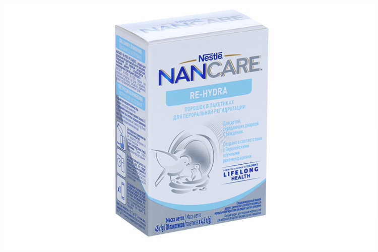 

Nancare Re-hydra, 4,5 г, 10 шт, порошок для приготовления пероральной регидратации