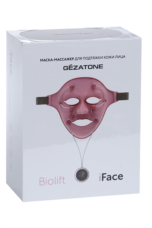 Массажер-маска Biolift iFace Gezatone д/подтяжки лица (1301246) массажер для подтяжки лица с плазмапарацией и микротоковым воздействием biolift plasma gezatone