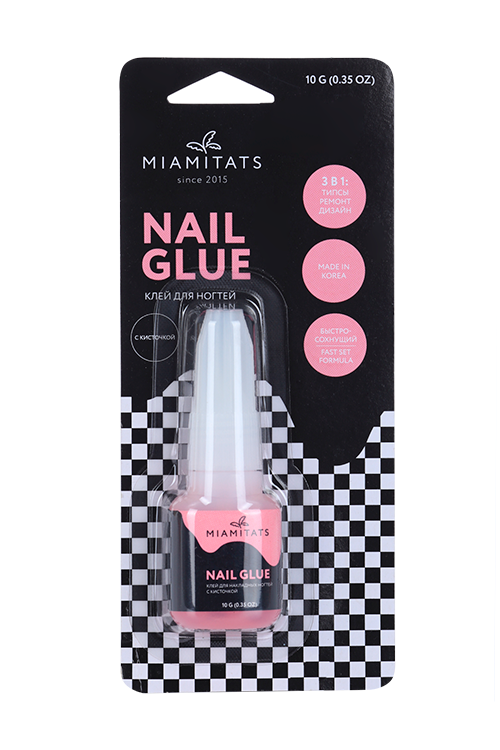 Клей MIAMITATS д/ногтей с кисточкой NAIL GLUE 3в1 (3057)