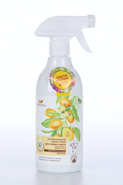 

Арома-спрей пробиотический AROMACLEANINQ д/уборки туалета солнечное настроение (AQ100-020) 500 мл