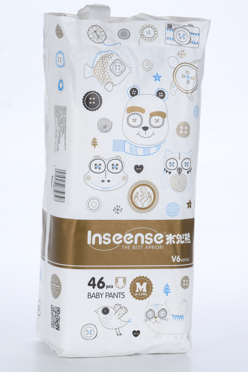 

Трусики-подгузники Inseense V6 M (6-11кг), 46 шт, золот