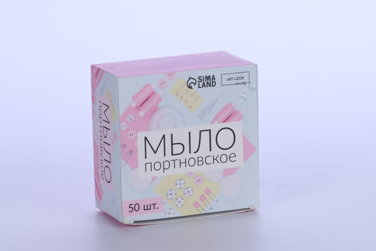 

Мыло Арт Узор портновское, исчезающее, 4×4 см, 50 шт, цвет белый