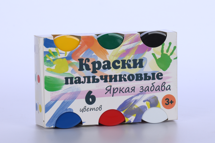 

Краски пальчиковые Спектр набор 6 цветов по 60 мл, 360 мл, "Яркая забава" (от 3-х лет)