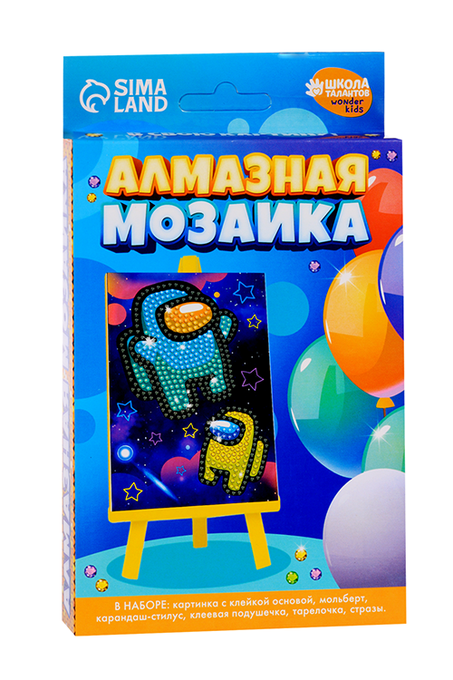 Алмазная мозаика Школа талантов д/детей Игровой мир 10х15 см