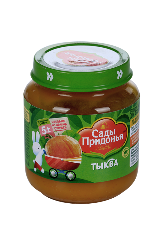 Пюре Сады Придонья тыква, 120 г, (стекло)