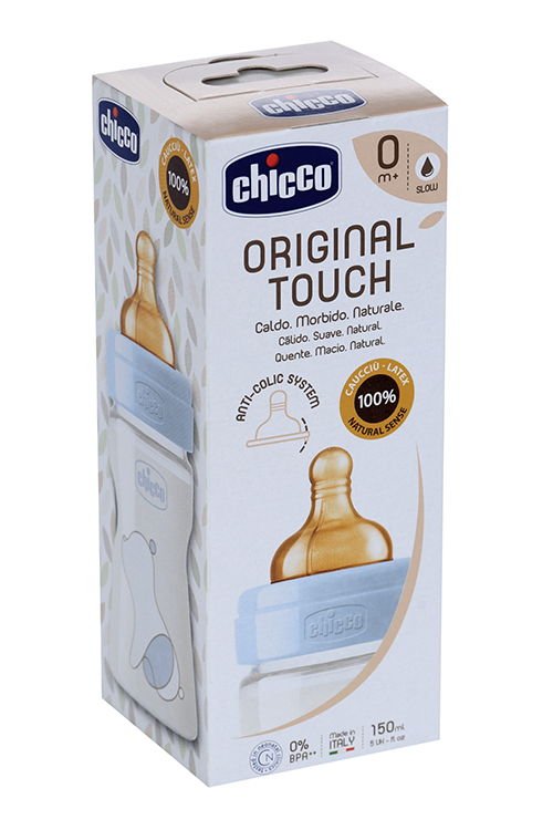 

Бутылочка Chicco Original Touch Boy лат соска РР (с 0 мес), 150 мл