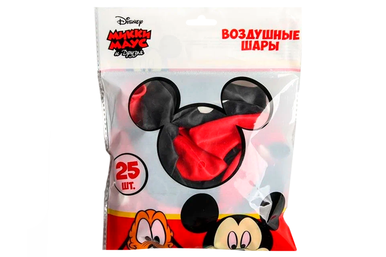 

Воздушные шары Disney Mickey Микки Маус, 12 дюйм (набор 25 шт)