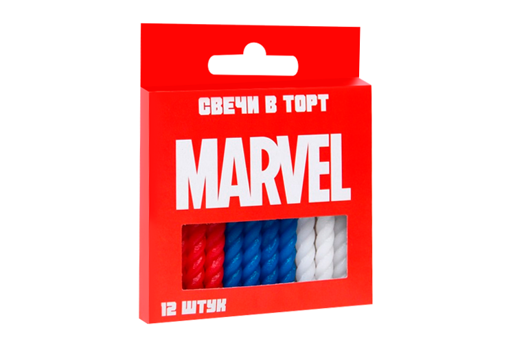 

Набор MARVEL свечей в торт 12 шт С Днем Рождения , Мстители