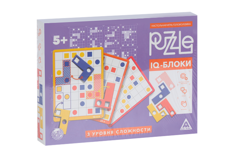 

Настольная игра головоломка ЛАС ИГРАС Puzzle «IQ-блоки 12 элементов» 1 вид, 5+