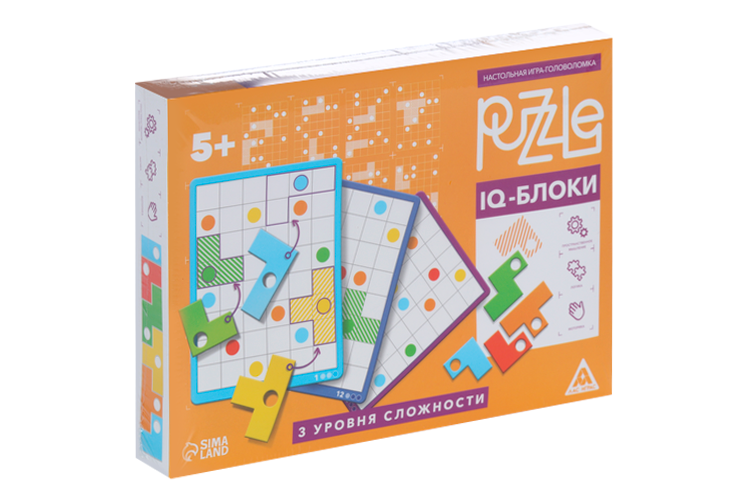 

Настольная игра головоломка ЛАС ИГРАС Puzzle «IQ-блоки 14 элементов», 5+