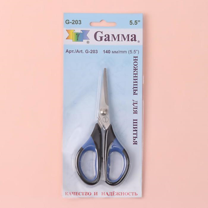 

Ножницы Gamma д/рукоделия, 5,5", 14 см, цвет черный/синий