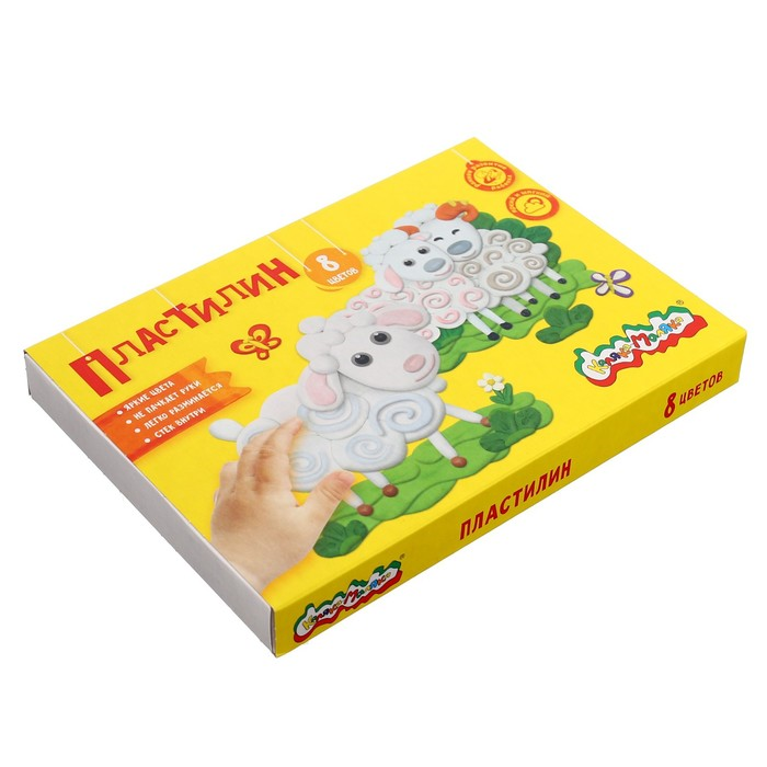 

Пластилин Каляка-Маляка 8 цветов 120 г Каляка-Маляка со стеком