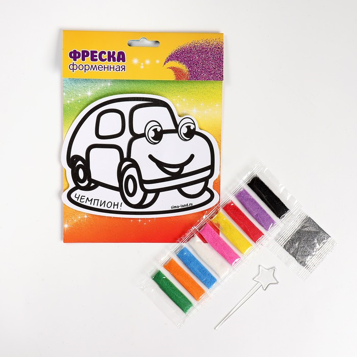 

Фреска Школа талантов форменная с блестками Машинка