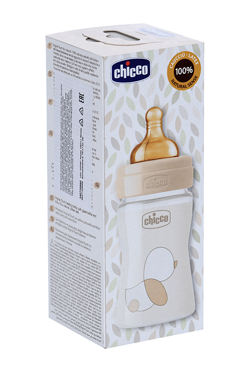 Бутылочка Chicco Original Touch Glass Uni латекс соска стекло (с 0 мес), 150 мл, (340728560)