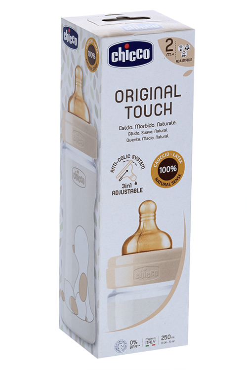 

Бутылочка Chicco Original Touch Uni латекс соска РР (с 2 мес), 250 мл