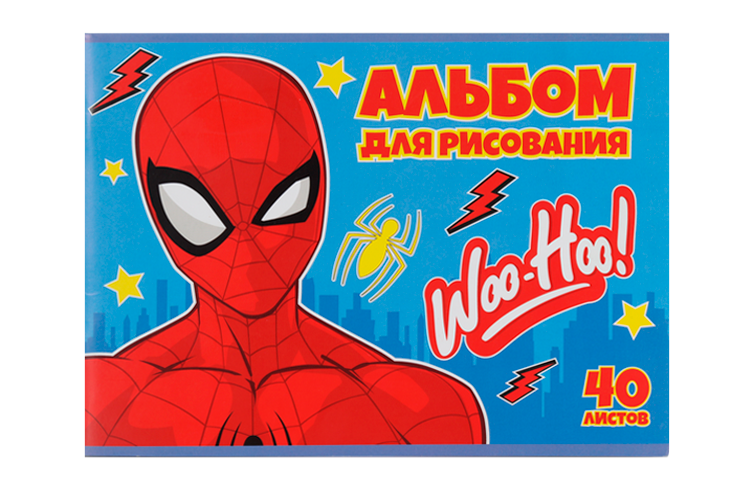 

Альбом д/рисования MARVEL А4 40 листов Человек-паук Woo-Hoo!