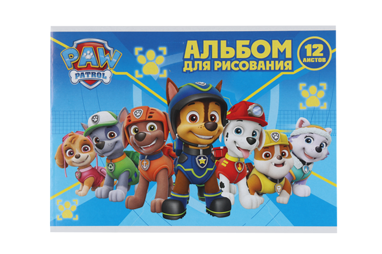 

Альбом д/рисования Paw Patrol А4 12 листов мел карт