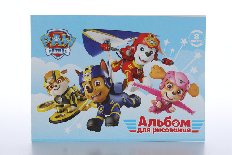 Альбом д/рисования Paw Patrol А4 8 листов мел карт