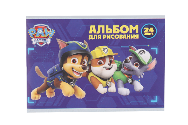 

Альбом д/рисования Paw Patrol А5 24 листа мел карт