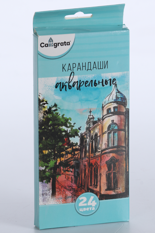 

Карандаши Calligrata акварельные 24 цвета, заточенные, в картонной коробке