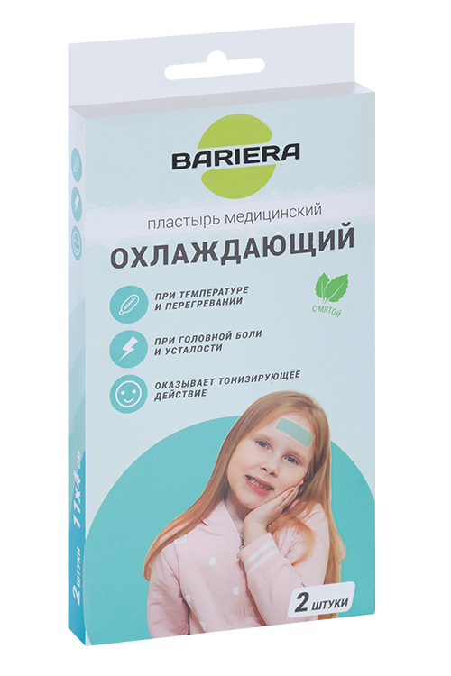 

Пластырь Bariera мед охлаждающий с мятой, 2 шт