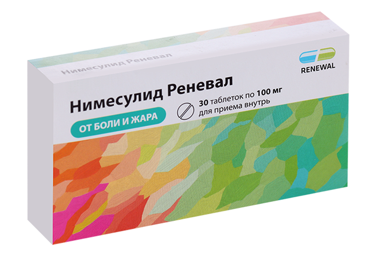 

Нимесулид Реневал 100 мг, 30 шт, таблетки