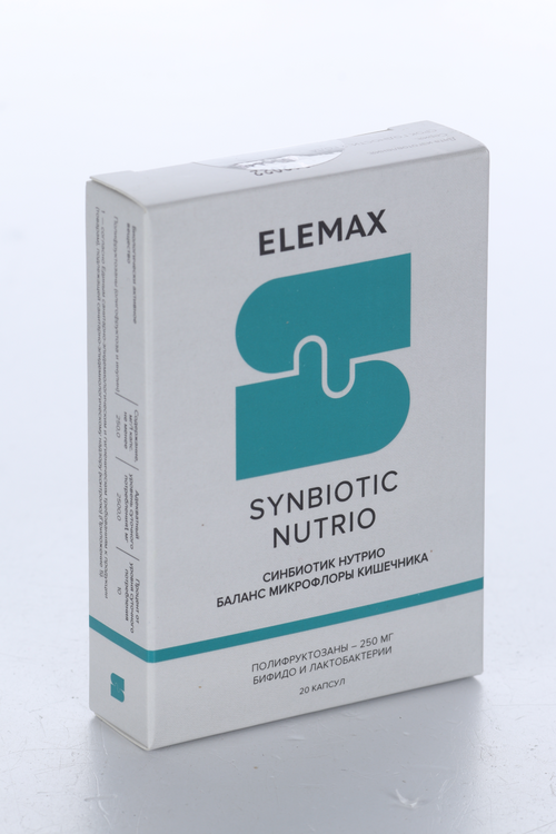 

Синбиотик Нутрио, 500 мг, 20 шт, капсулы ELEMAX