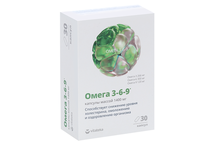 

Тройная Омега-3 Витатека, 1 700 мг, 30 шт, капсулы