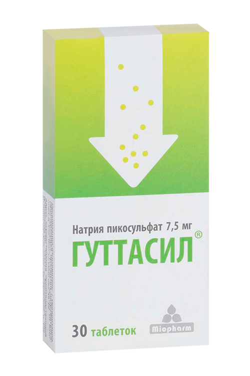 

Гуттасил Миофарм, 7,5 мг, 30 шт, таблетки