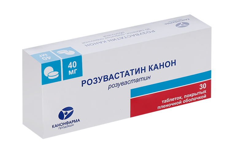 

Розувастатин Канон 40 мг, 30 шт, таблетки покрытые пленочной оболочкой