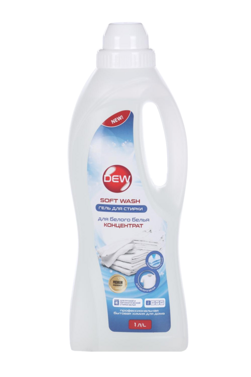 Гель DEW Soft wash д/стирки белого белья 1 л