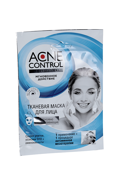 Маска Acne Control Professional тканевая Интенсивно восстанавливающая д/лица, 25 мл