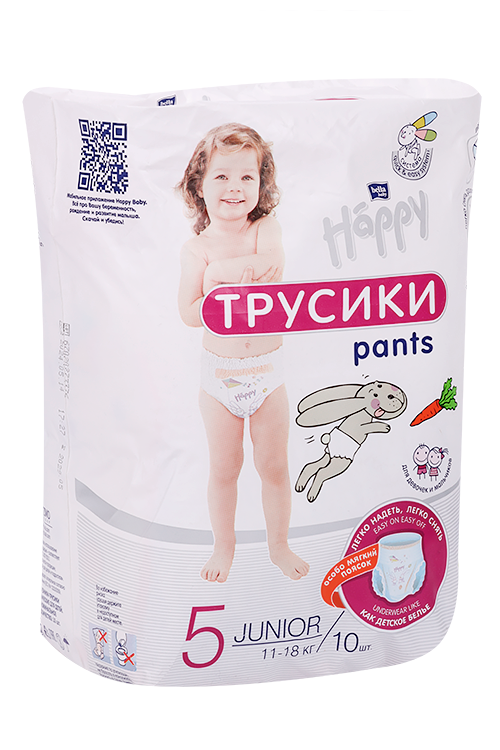 

Подгузники-трусики bella baby Happy Junior (11-18кг), 10 шт