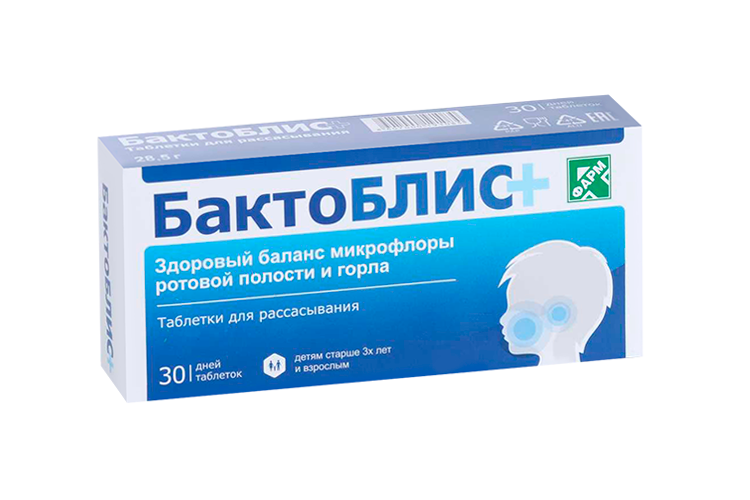 

БактоБлис+, 30 шт, таблетки для рассасывания