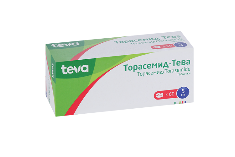 

Торасемид-Тева 5 мг, 60 шт, таблетки