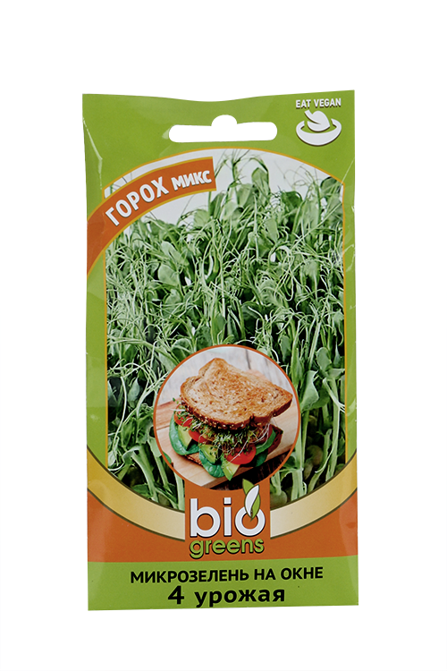 Микрозелень bio greens Н22 Горох микс 10 г 17₽