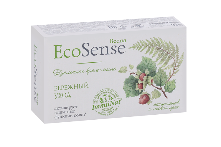 

Туалетное Крем-мыло Весна Ecosense папоротник/лесной орех, 90 г